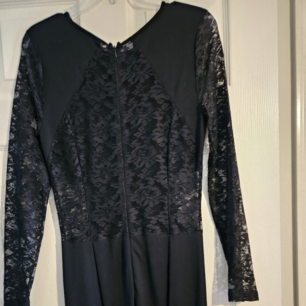Black Gown with Lace.